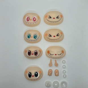 Spot Vinyl Face Accessories Labubu Second Generation Macaron Series Doll Plush Doll Complete Set