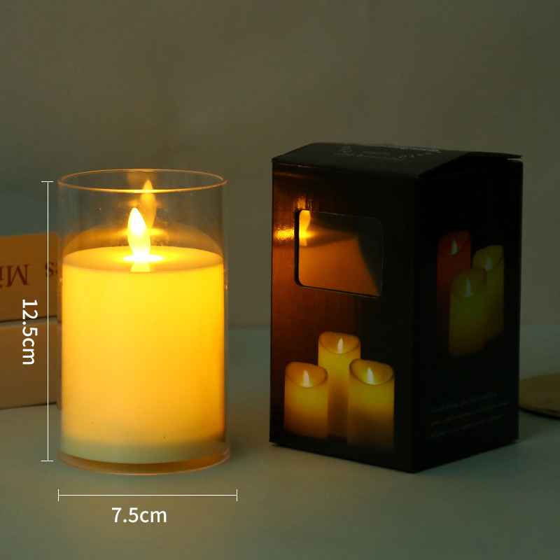 電子ろうそくled電子シミュレーショングラスろうそく灯創意結婚祝い誕生日道具置物クロスボーダー電気商|undefined
