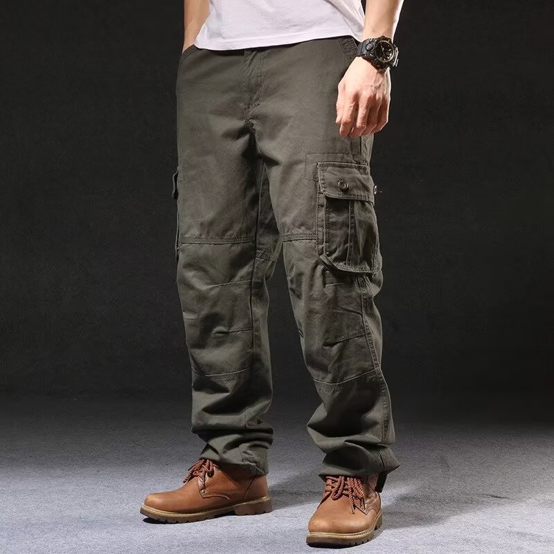 Multifunctional Outdoor Tactical Casual Pants Multi-Pocket Cargo Pants Men Loose Men's Multi-Pocket Pants Trendy Tear-Resistant Wear-Resistant