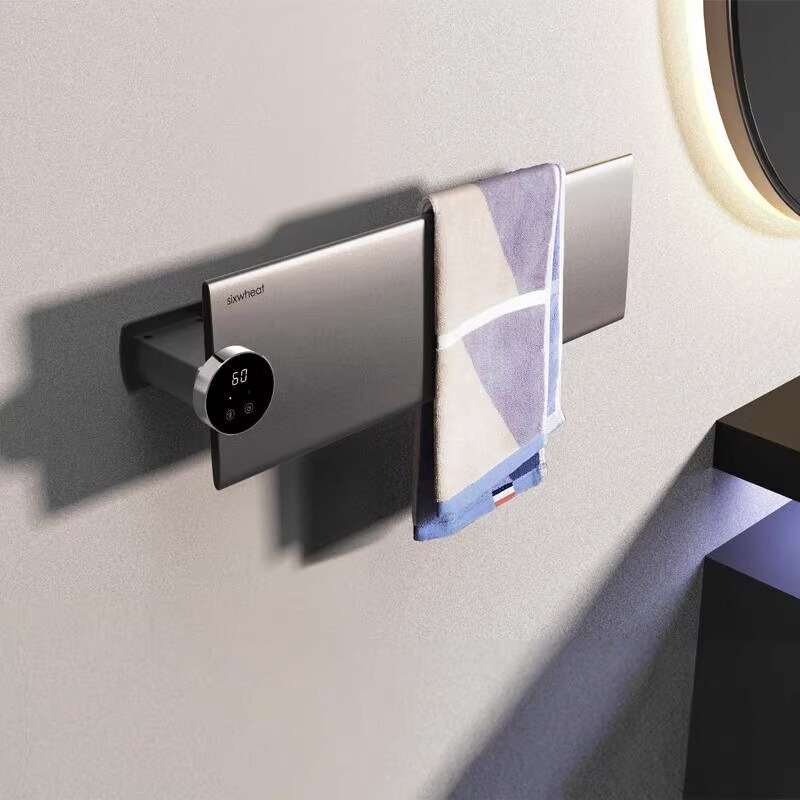 Large Panel Smart Electric Heated Towel Rack with Wifi, Tuya App, Bathroom Disinfection and Drying Towel Rack