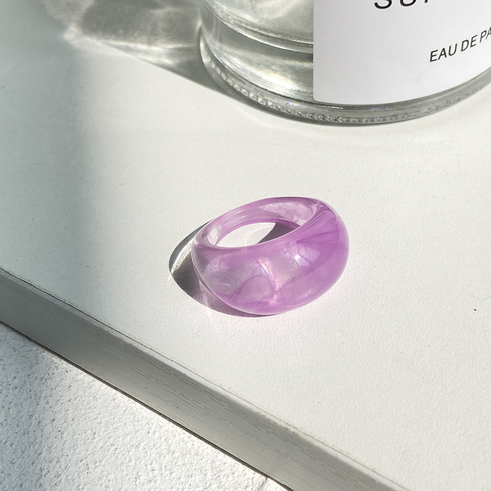 wholesale simple geometric rendering resin ring