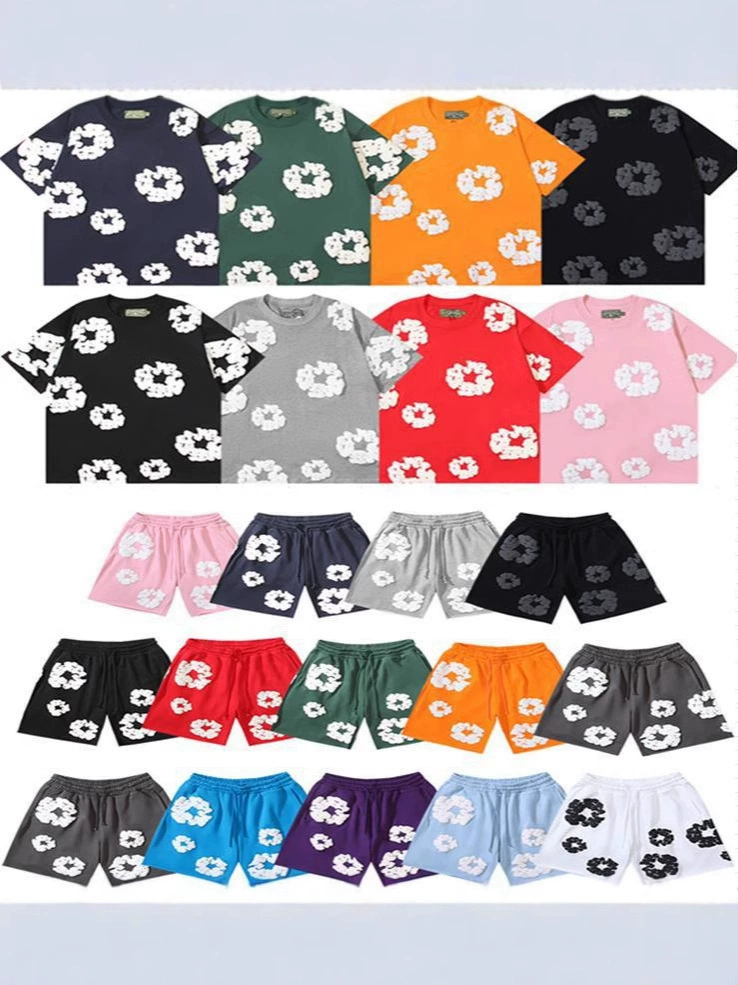 2025 трансграничный новый denim tears капок с коротким рукавом футболка шорты набор прилив марки спот футболка шорты