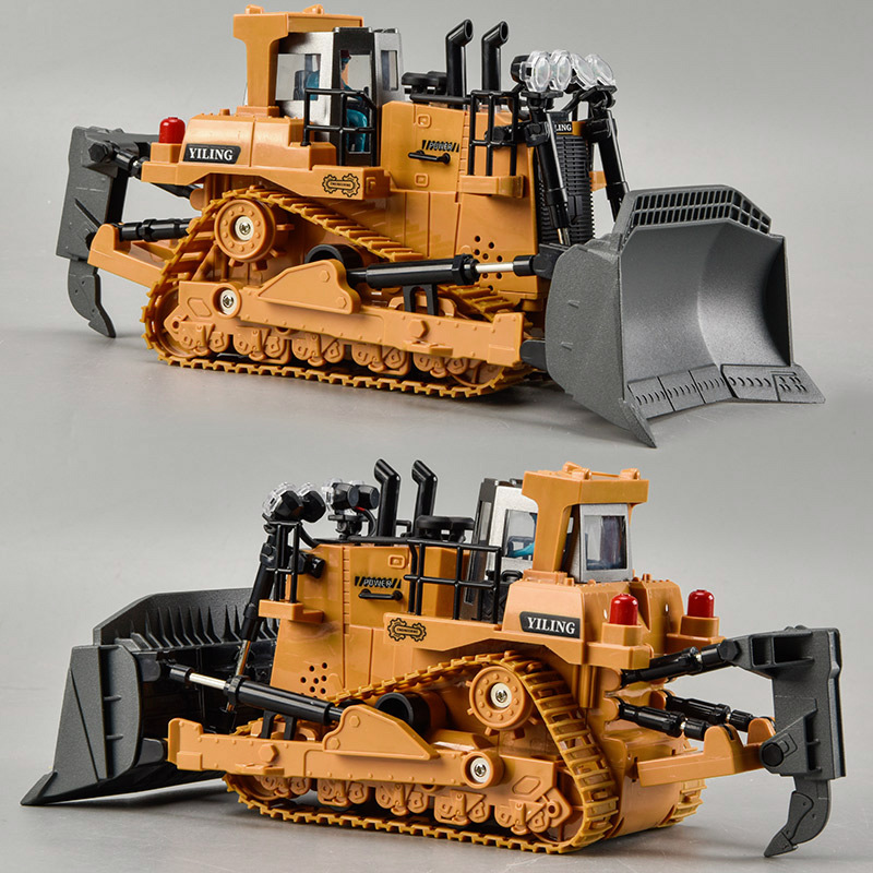 Amazon gran aleación de niños controlada remotamente coche bulldozer juguete coche niño simulación de ingeniería eléctrica excavadora