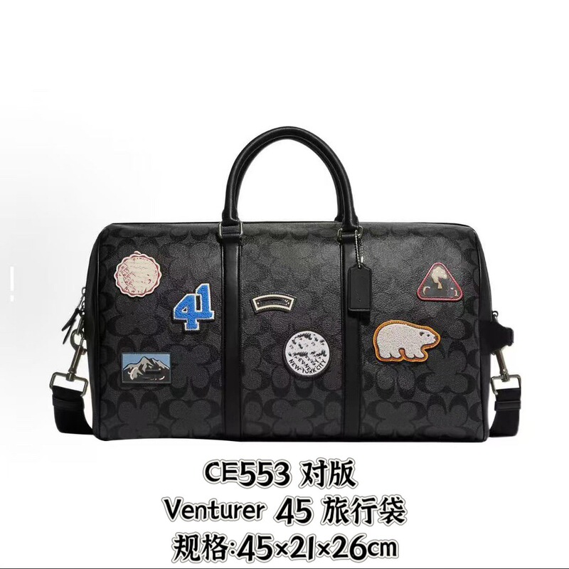 旅行バッグ、汎用収納、撥水性、大容量、フィットネス、ハンドバッグ、ショルダーバッグ、ヨーロッパとアメリカのレトロスタイル|undefined