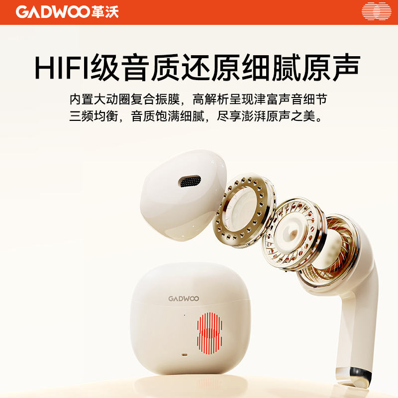 [Ip*4 Waterproof] Gevo Mini Tws Bluetooth Earphones Compatible with Apple, Huawei, Xiaomi Sports Earphones Off-White