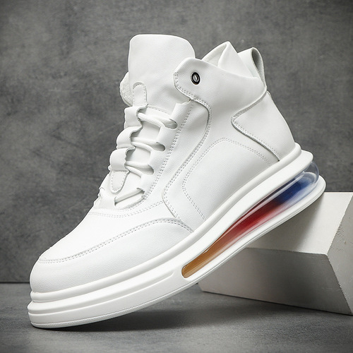 Men's Air Cushion Sneakers with Rainbow Soles, Casual, Korean Style, Autumn/Winter New Arrival, Personality Fashion Brand, Matchable with European Goods