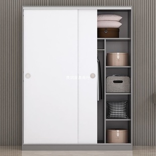 Wardrobe for Home Bedroom, Solid Wood Economical Dormitory Rental Master Bedroom Simple Assembly Closet Storage Cabinet