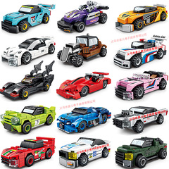 Kaizhi 6100 車モデルビルディングブロック子供のおもちゃ男の子組み立てプルバック車小粒子子供の日のギフト
