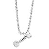 Dumbbells, fashionable necklace, men's chain for gym for beloved, pendant, European style