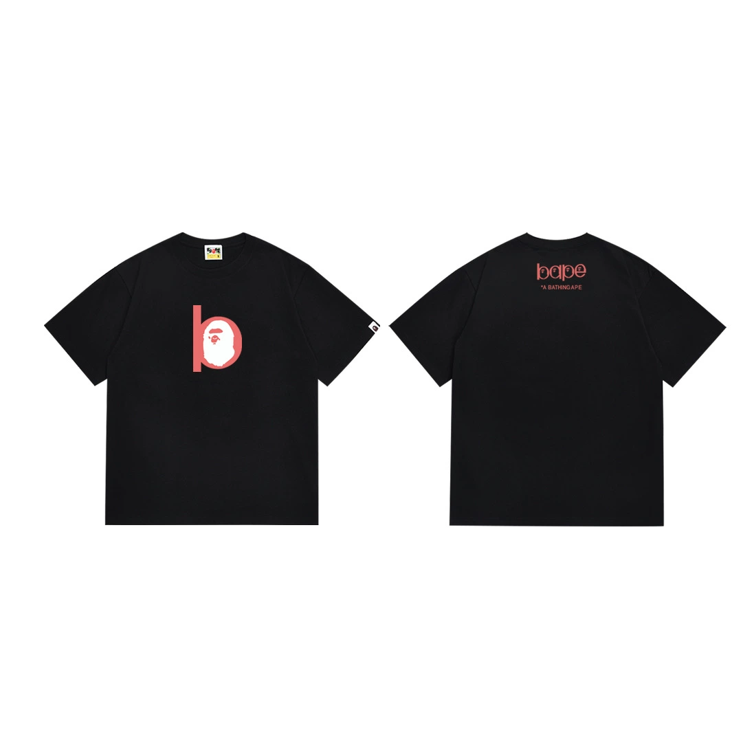 Короткая футболка повседневная с коротким рукавом (BAPE) двойной пряжи унисекс, разноцветная и размеры S–XXL