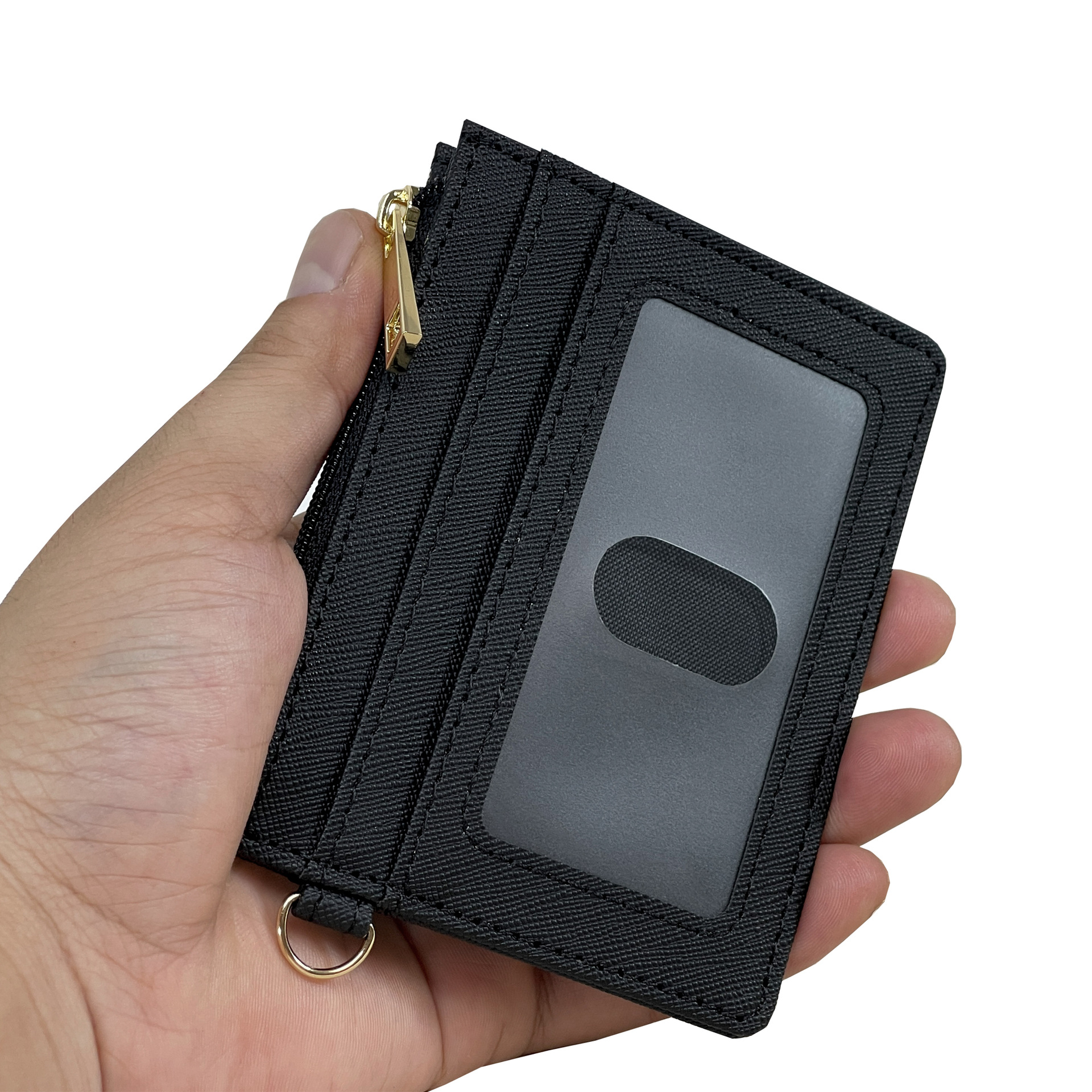 Suministro directo de fábrica Venta caliente transfronteriza para aumentar la capacidad de la tarjeta de cuero PU, funda para tarjeta, bolsa de monedas, foto de identificación de tarjeta de crédito