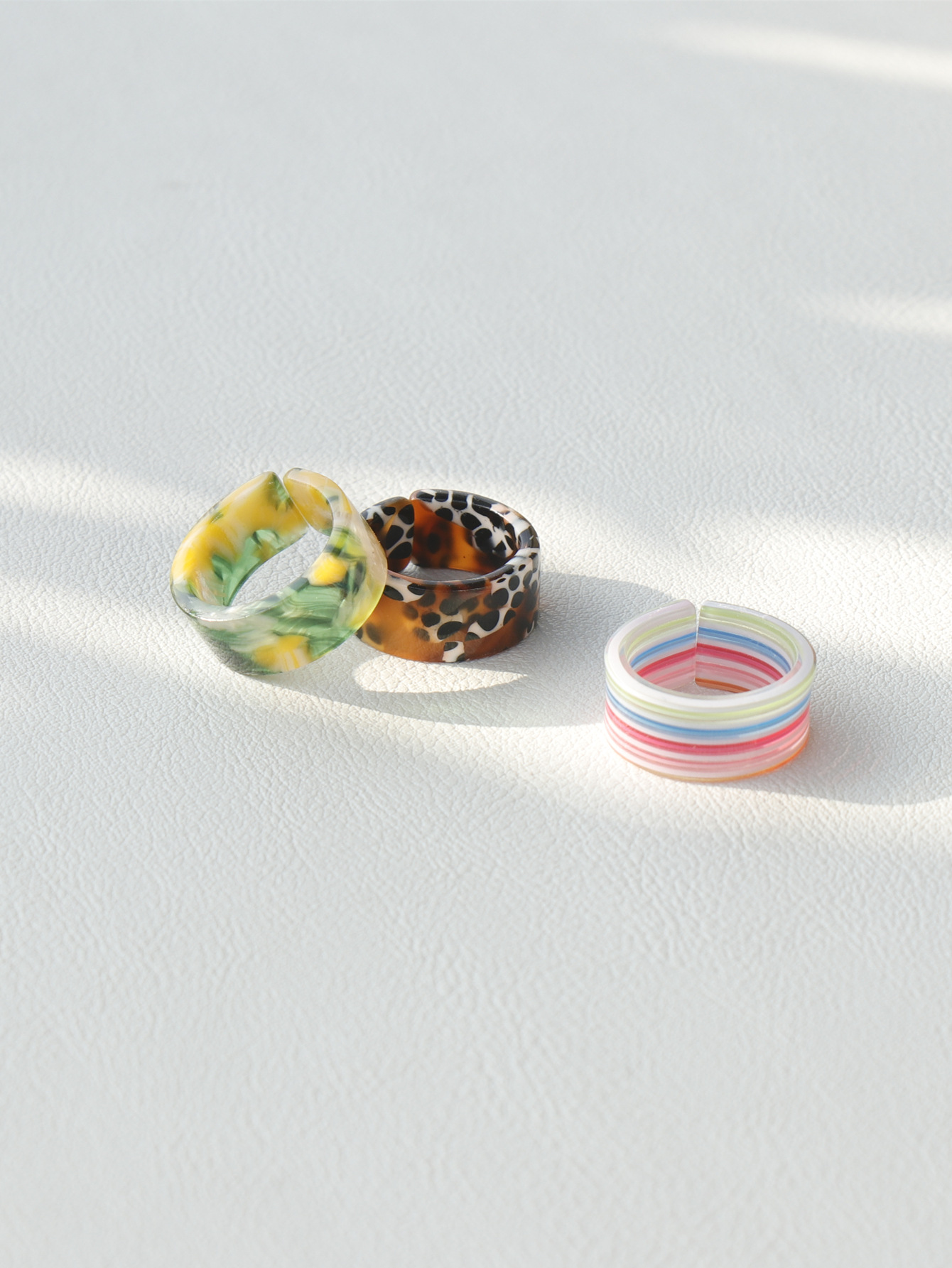 Daily Occasion 1 Set Fashion Geometric Resin Women's Open Ring