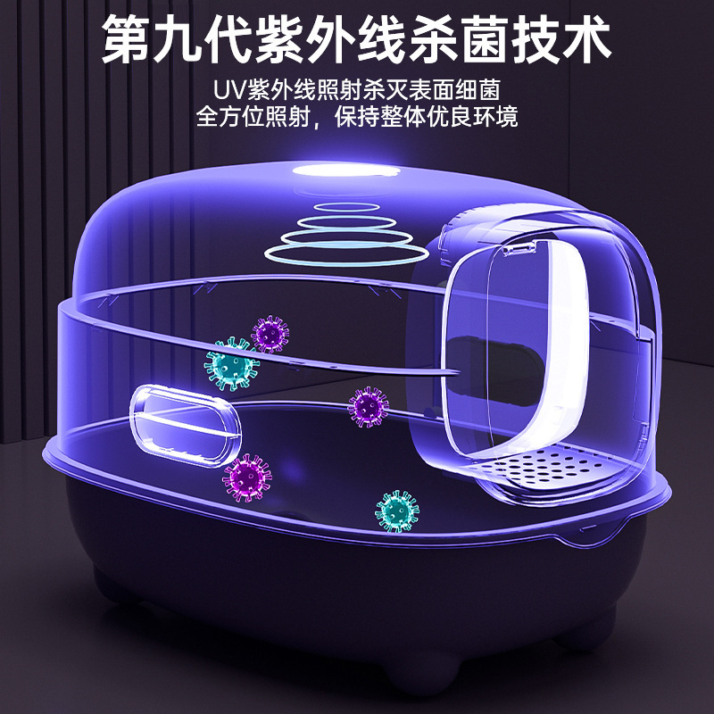 Desinfección de arena para gatos antiolor totalmente cerrado inodoro para gatos de tamaño extra grande arena para gatos de tamaño extra grande anti-spillado artículos para gatos