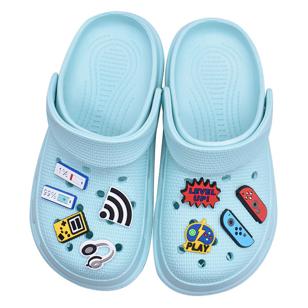 Electronic cartoon removable Crocs-style slippers