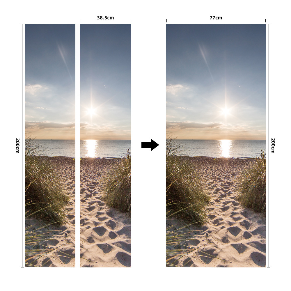 Pegatinas para puertas 3D respetuosas con el medio ambiente, autoadhesivos, fabricantes de origen al por mayor, patrones populares transfronterizos de alta definición, adhesivos para puertas impermeables, a prueba de aceite y antiincrustantes