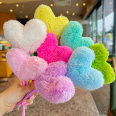 かわいい丸い愛虹ボールペンサインペン黒ペンベルベットペンプレゼントペン大毛ペン