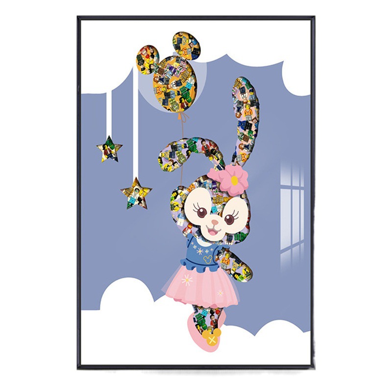 Bloques de construcción Pintura decorativa Estrella de dibujos animados Daitu Anime Sala de estar Entrada Pasillo Pasillo Pintura mural Habitación de los niños Pintura colgante junto a la cama