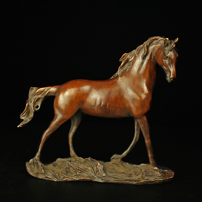 家用铜马摆件桌面马到成功仿古铜马办公装饰生肖马开业礼品摆件