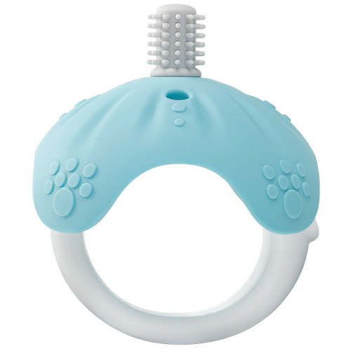 Baby soothing teether, molar stick, baby milk toothbrush, food grade silicone toy, anti-eating hand artifact