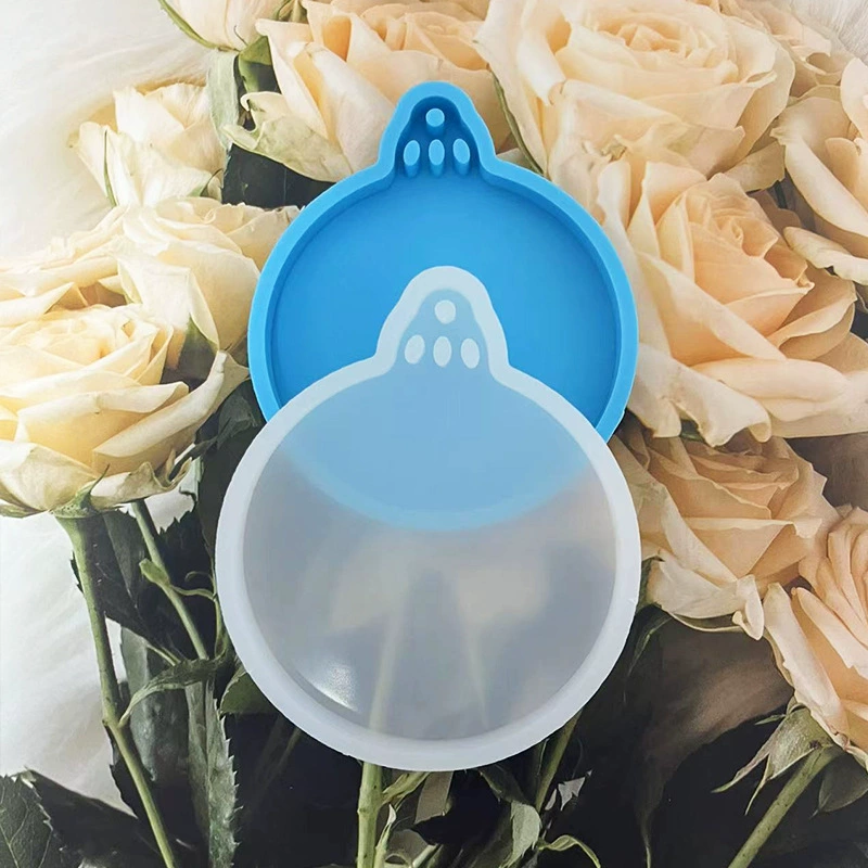 DIY рождественские украшения силиконовая форма Кристалл Капля клей пустой кулон ручной работы декоративная круглая форма