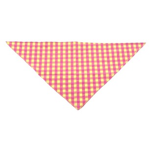 Cotton large pet triangle classic plaid cat and dog saliva towel 10 color pet triangle towel factory spot