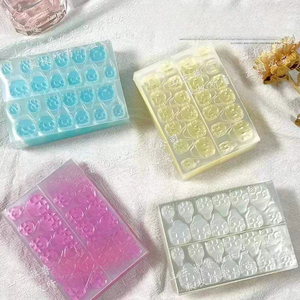 Jelly Glue Nail Stickers, Removable Fake Nails, Double-Sided Wearable Nail Patches, Special Patches, Ultra-Thin, Traceless, Full Coverage