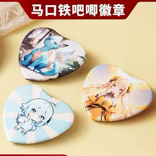 爱心吧唧动漫明星双闪谷子DIY自印马口铁个性同人礼物异形胸针
