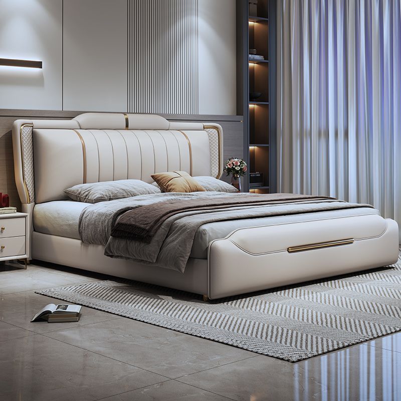 Italian-Style Wedding Bed, Light Luxury, Modern and Simple Double Bed, 1.68m m Master Bedroom Storage Rental Bed