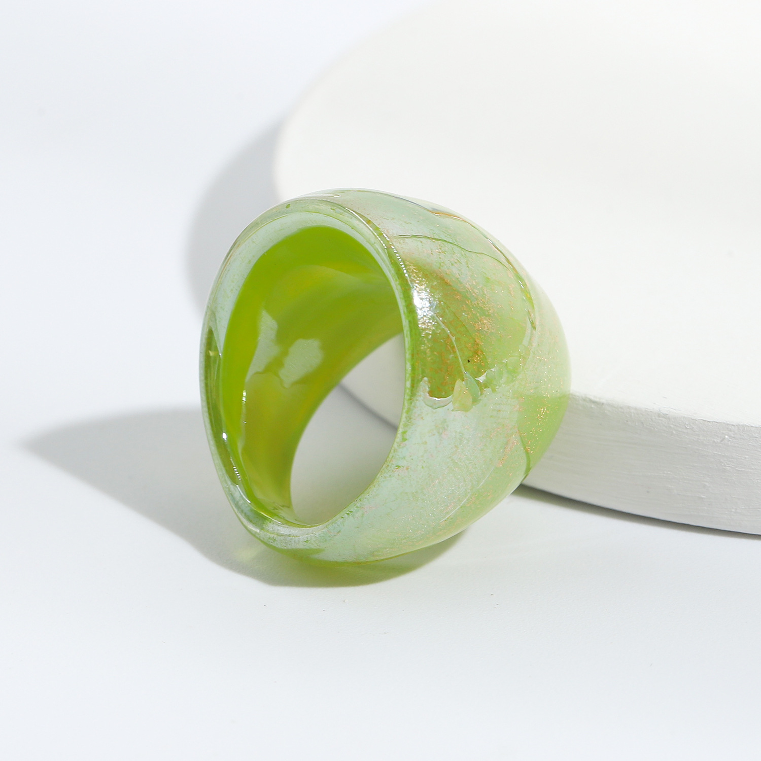 Korean Candy Color Glass Ring display picture 7