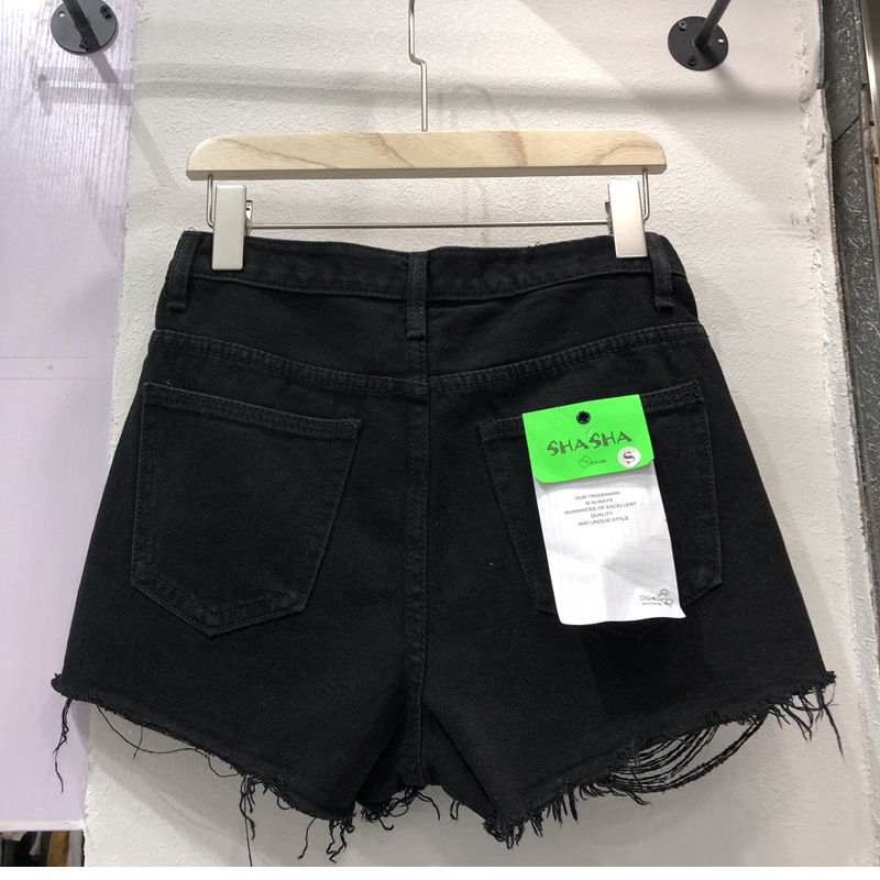 Women's High-Waisted Denim Shorts Spring/Summer Ripped Versatile Slimming Frayed Edges Korean Style Wide Leg Pants Hot Shorts_ecoleips.com