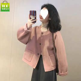 秋冬小香风毛呢外套女2026年春秋季新款爆款早秋呢子短款休闲韩系