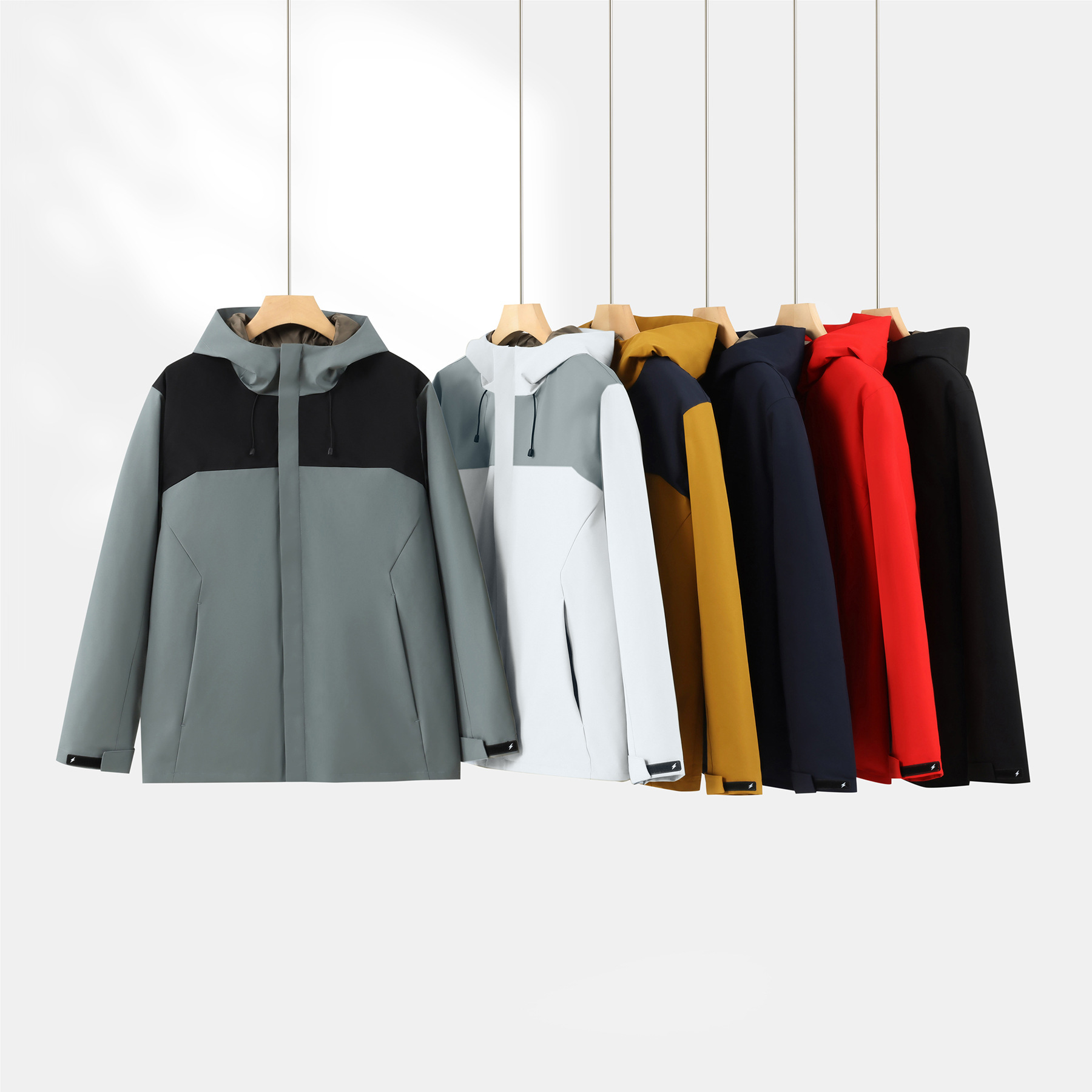 Outdoor All-In-One Black Gold Graphene down Cotton Hooded Jacket for Men and Women Group Work Clothes with Printed Logo