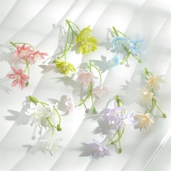 新しい3花のシミュレーションの蘭の造花のDIYのかんざしの花の学士の帽子の花輪の帽子の花の部品の材料の花の芸