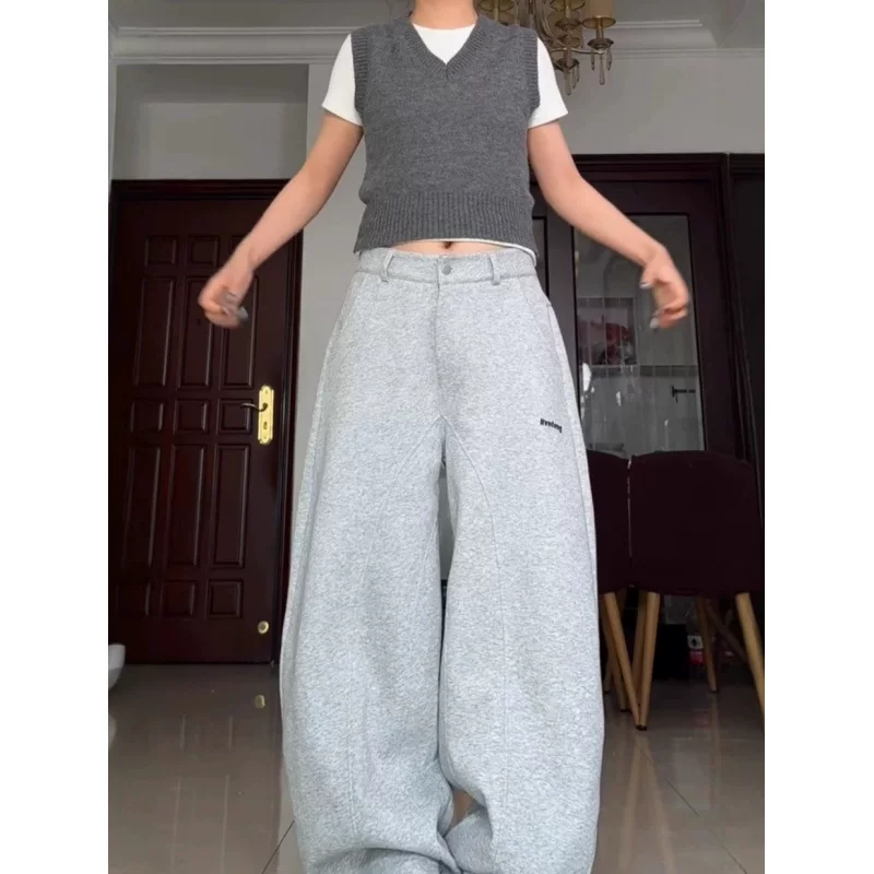 Ретро спортивные брюки для отдыха, с вышивкой, американский стиль