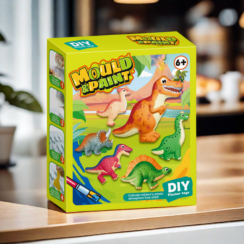 <Hot Sale Across Borders> DIY Gypsum Creative Painting Toy Baby Focus Training Coloring Scribble Toy Set 