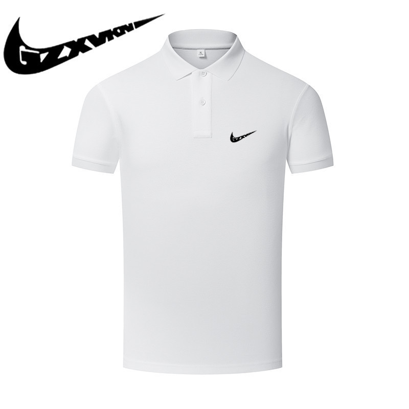 Men's 2024 Summer Ice Silk T-shirt Polo Shirt Men's New Business Fashion Thin Lar Short-sleeved T-shirt Top Men