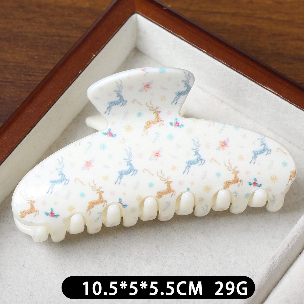 Dulce clip de plástico de Navidad grande 10.5cm clip de cabello para mujeres de alta calidad decoración de tarjeta de cabello detrás del cerebro clip de pescado