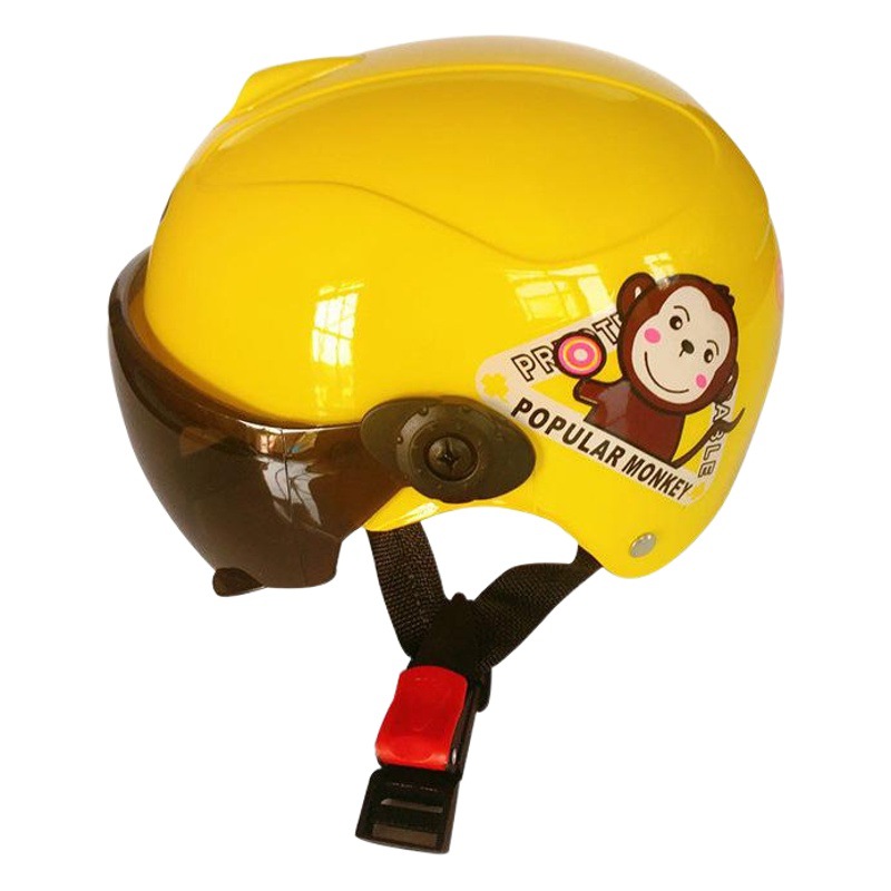 Casco de los niños de dibujos animados de la motocicleta coche eléctrico medio Casco casco masculino y femenino estudiantes niños casco en stock al por mayor