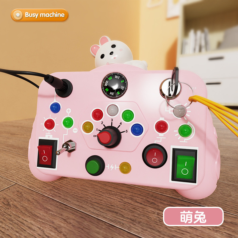 Máquina ocupada para niños Montessori juguetes de educación temprana semáforos interruptor de toma de corriente infantil entrenamiento de juegos de puzzle