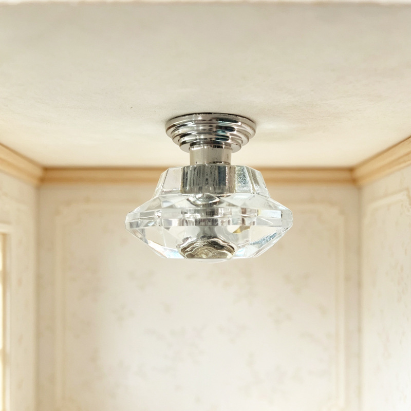 Lámpara de techo en miniatura para casa de muñecas 1:12, modelo decorativo, accesorio fotográfico que no se ilumina