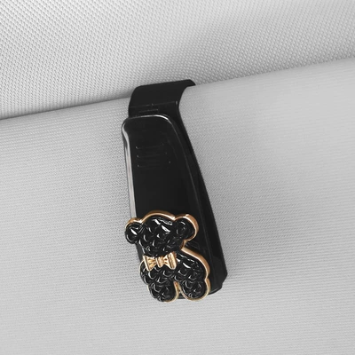 sunglasses bracket sun visor card – Car Glasses Clip/Bill Clip - black-bear