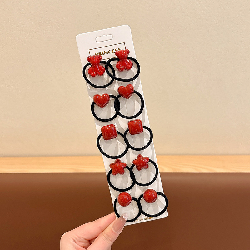 Caricatura encantadora anillo de pelo pulgar no daña el cabello de los niños correa de correa pequeña cuerda de cabello para niñas cuerda de cabello