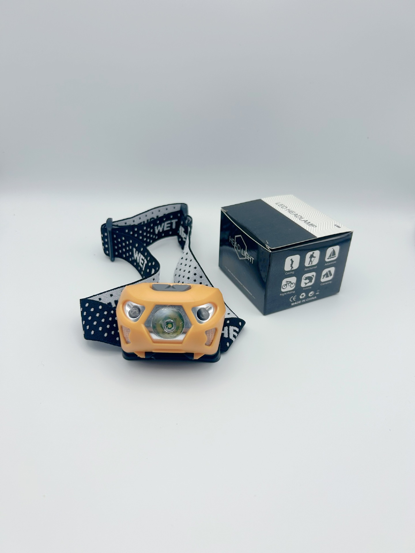 Faros de inducción de pesca con batería seca No. 7, luz fuerte led, luz doble roja y blanca, faros especiales para exteriores