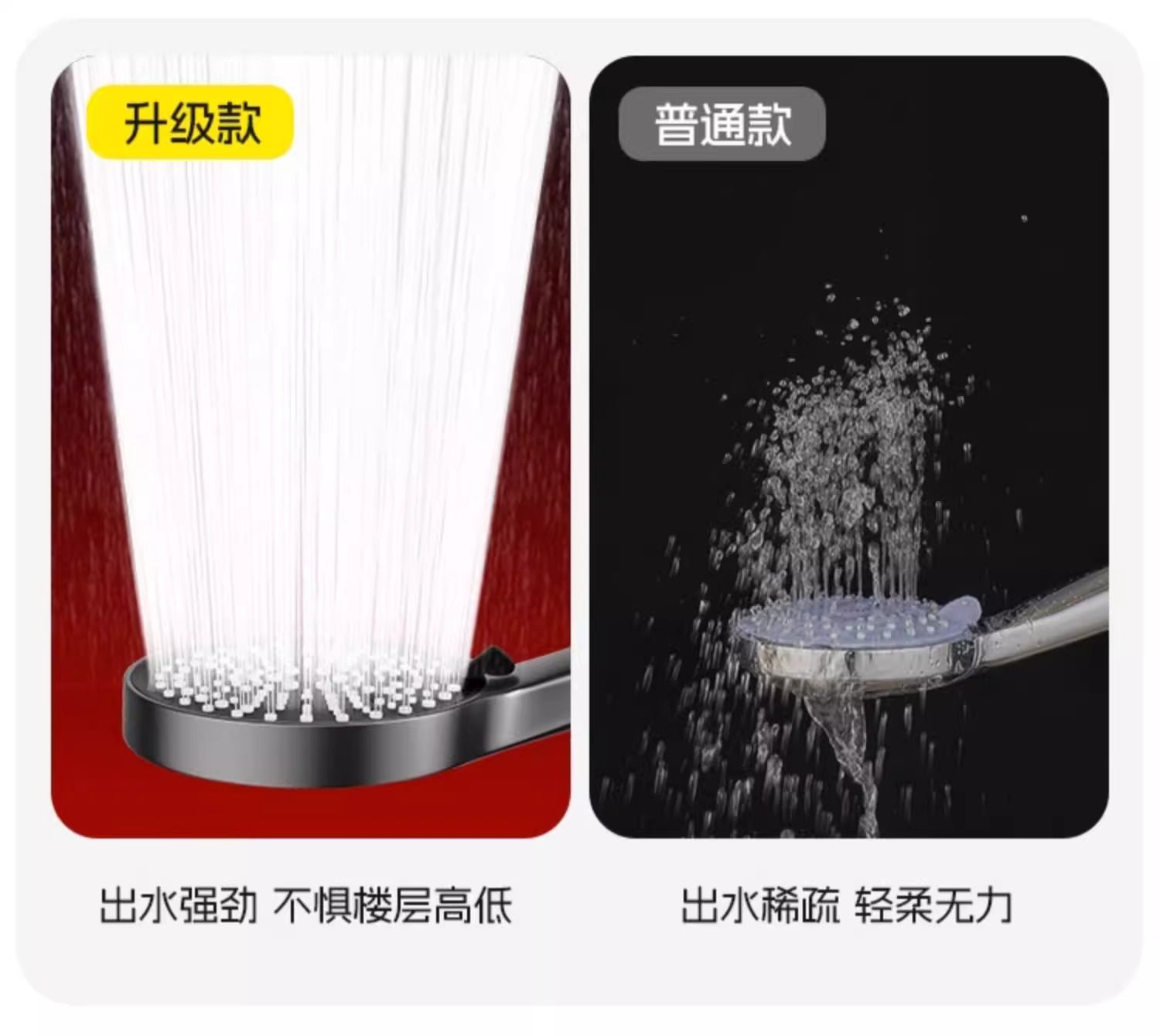 Pressurized showerhead, six-position shower head, bath faucet, bathroom heater, dormitory, household super powerful showerhead undefined