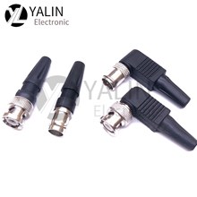 监控视频BNC公接头直胶软胶Q9头装配式75-5焊接 音视频同轴连接器