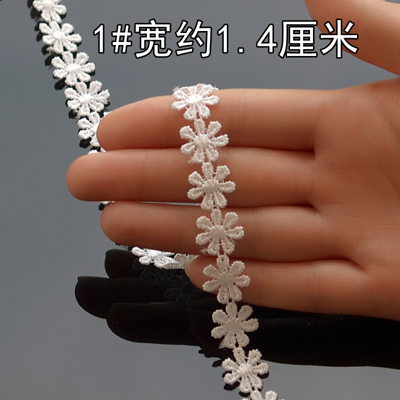 Y8YO bordado encaje vacío soluble en agua accesorios de encaje accesorios de ropa material de decoración DIY tocado hecho a mano