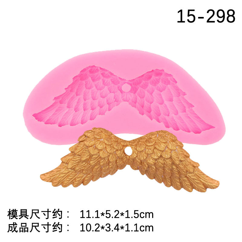 Grandes y pequeñas alas de ángel con agujeros molde silicona DIY yeso aromaterapia holding fragante piedra epoxi