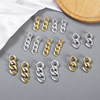 Golden acrylic fashionable chain, silver needle, earrings, European style, silver 925 sample, 2021 collection