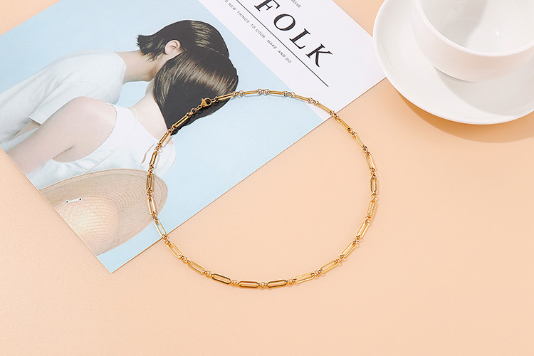 design sense fashion titanium steel bracelet necklace set wholesale nihaojewelry