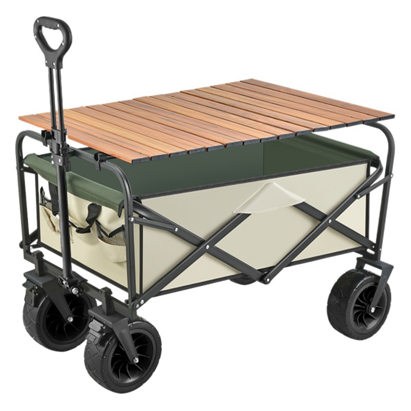 Vagón Plegable de Camping de Metal Portátil y Desmontable para Picnic al Aire Libre